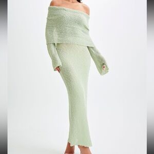 Meshki Light Green Long Sleeve Dress
